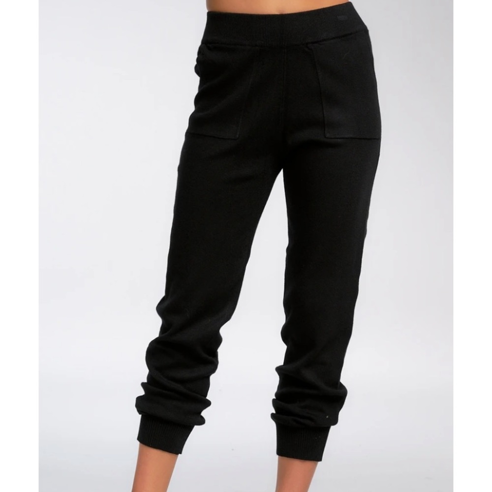 Black knit elan sweatpants